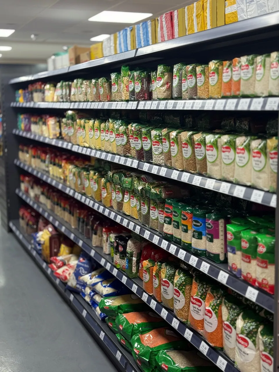 Rice, beans, lentils and pulses